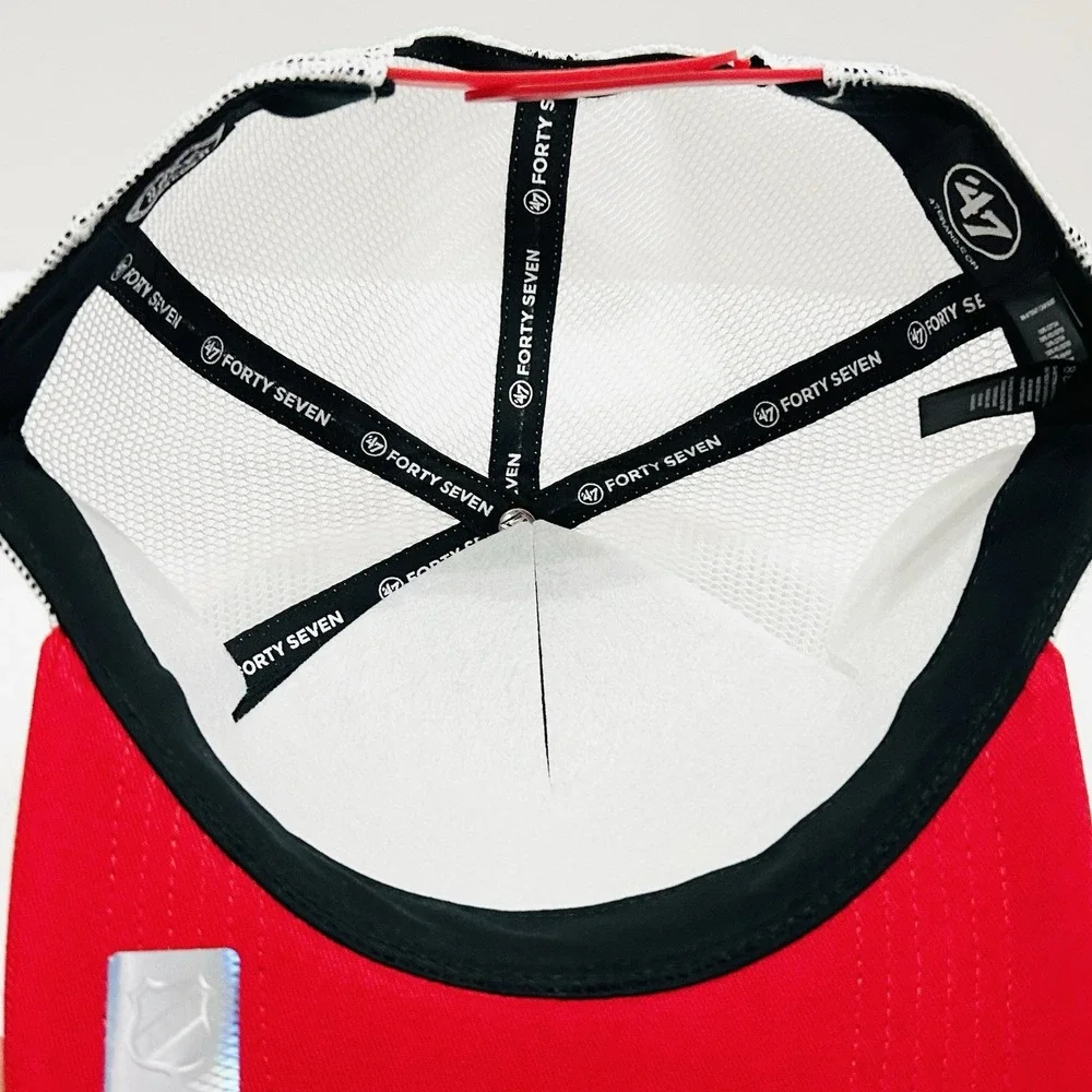 '47 Brand Columbus Blue Jackets Arena Stripe A-Frame‎ Hitch Hat Cap Adjustable